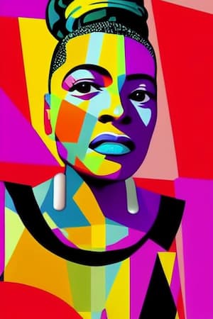 David Edwards' Pop art portrait of Billie Holiday