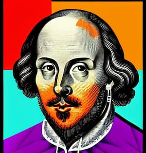 David Edwards' Pop art portrait of William Shakespeare